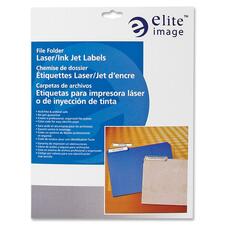 Elite Image Permanent Laser/Inkjet Filing Label - 21/32" Width x 3 7/16" Length - Permanent Adhesive - Rectangle - Inkjet, Laser - Assorted - 750 / Pack - Jam-free