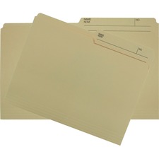 Hilroy 1/2 Tab Cut Letter Recycled Top Tab File Folder - Manila - 100% Paper Recycled - 100 Box