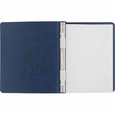 ACCO PRESSTEX Unburst Sheet Covers - 6" Binder Capacity - Letter - 8 1/2" x 11" Sheet Size - Dark Blue - Recycled - Retractable Filing Hooks, Hanging System, Moisture Resistant, Water Resistant - 1 Each