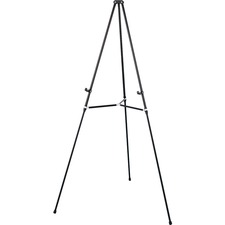 Quartet Lightweight Telescoping Display Easel - 25 lb Load Capacity - 66" Height - Aluminum, Steel, Metal - Black