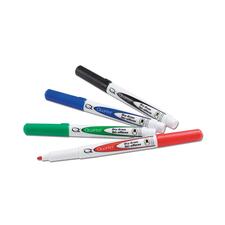 Quartet Non-Toxic Low-Odor Dry Erase Markers - Green, Black, Blue, Red Ink - Assorted Barrel - 4 / Set