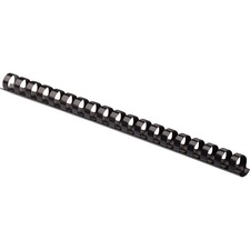 Fellowes Plastic Binding Combs - Black, 5/8" Diameter - 0.6" Height x 10.8" Width x 0.6" Depth - 0.6" Maximum Capacity - 120 x Sheet Capacity - For Letter 8 1/2" x 11" Sheet - Round - Black - Plastic