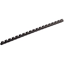 Fellowes Plastic Binding Combs - Black, 1/4" Diameter - 0.3" Height x 10.8" Width x 0.3" Depth - 0.3" Maximum Capacity - 20 x Sheet Capacity - For Letter 8 1/2" x 11" Sheet - 19 x Rings - Round - Black - Plastic