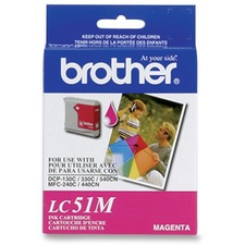 Brother LC51MS Original Ink Cartridge - Inkjet - 400 Pages - Magenta - 1 Each