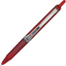 Pilot Precise V7 RT Fine Premium Retractable Rolling Ball Pens - Fine Pen Point - 0.7 mm Pen Point Size - Refillable - Retractable - Red Water Based Ink - Red Barrel - 1 Dozen