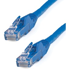 StarTech.com 7ft CAT6 Ethernet Cable - Blue Snagless Gigabit - 100W PoE UTP 650MHz Category 6 Patch Cord UL Certified Wiring/TIA - 7ft Blue CAT6 Ethernet cable delivers Multi Gigabit 1/2.5/5Gbps & 10Gbps up to 160ft - 650MHz - Fluke tested to ANSI/TIA-568-2.D Category 6 - 24 AWG stranded 100% copper UL Rated wire (E132276-A) 100W PoE - 7 foot - ETL - Snagless UTP patch cord