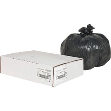 Nature Saver Black Low-density Recycled Can Liners - Small Size - 10 gal Capacity - 24" Width x 23" Length - 0.85 mil (22 Micron) Thickness - Low Density - Black - Plastic - 500/Carton - Cleaning Supplies - Recycled