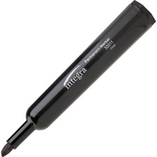 Integra Permanent Chisel Marker - Marker Point Style: Chisel - Ink Color: Black - 12 / Dozen