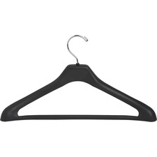 Lorell 1-piece Plastic Suit Hangers - for Garment - Plastic, Metal - 24 / Pack