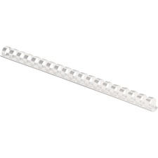 Fellowes Plastic Combs - Round Back, 3/8" , 55 sheets, White, 100 pk - 0.4" Height x 10.8" Width x 0.4" Depth - 0.4" Maximum Capacity - 55 x Sheet Capacity - For Letter 8 1/2" x 11" Sheet - White - Plastic - 100 / Pack