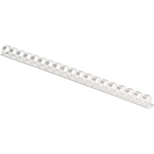 Fellowes Plastic Combs - Round Back 1/2" 90 sheets White 100 pk - 0.5" Height x 10.8" Width x 0.5" Depth - 0.5" Maximum Capacity - 90 x Sheet Capacity - For Letter 8 1/2" x 11" Sheet - White - Plastic - 100 / Pack