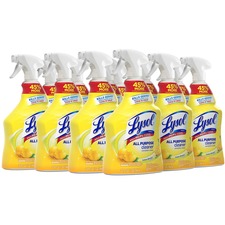 Lysol Lemon All Purpose Cleaner - Ready-To-Use - 32 fl oz (1 quart) - Lemon Breeze Scent - 12 / Carton - Deodorize, Disinfectant - Yellow