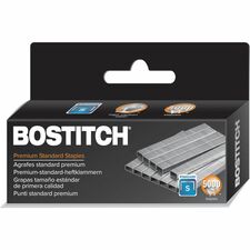 Bostitch Full-Strip Premium Standard Staples - 210 Per Strip - Standard - 1/4" Leg - 1/2" Crown - Holds 28 Sheet(s) - for Paper - Chisel Point - Silver - 1.60" (40.64 mm) Height1.10" (27.94 mm) Depth x 4.10" (104.14 mm) Length - 5000 / Box