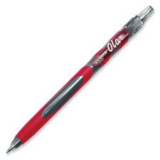 Zebra Pen OLA Ballpoint Pen - Medium Pen Point - 1 mm Pen Point Size - Retractable - Red - Red Rubber Barrel - 1 / Box