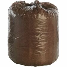 Stout Controlled Life-Cycle Plastic Trash Bags - 39 gal Capacity - 33" Width x 44" Length - 1.10 mil (28 Micron) Thickness - Brown - 40/Carton - Office Waste