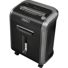 Fellowes Powershred® 79Ci 100% Jam Proof Cross-Cut Shredder - Non-continuous Shredder - Cross Cut - 16 Per Pass - for shredding Staples, Credit Card, CD, DVD, Paper Clip, Junk Mail, Paper - 0.156" x 1.500" Shred Size - P-4 - 10 ft/min - 9" Throat - 20 Minute Run Time - 30 Minute Cool Down Time - 6 gal Wastebin Capacity - Dark Silver, Black