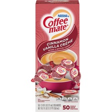 Coffee mate Cinnamon Vanilla Creme Gluten-Free Liquid Creamer - Single-Serve Tubs - Cinnamon Vanilla Creme Flavor - 0.38 fl oz (11 mL) - 50 Serving - 50 / Box