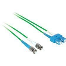 C2G-3m SC-ST 9/125 OS1 Duplex Singlemode PVC Fiber Optic Cable - Green