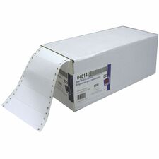 Avery® Address Labels for Dot Matrix Printers, 4" x 1-7/16" - 4" Width - Permanent Adhesive - Rectangle - Dot Matrix - Bright White - Paper - 1 / Sheet - 5000 Total Label(s) - 5000 / Box - Permanent Adhesive, Peel & Stick, Curl Resistant, Perforated, PVC-free