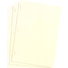 Wilson Jones® Ivory Ledger Paper, 8 1/2" x 14" , Plain, 100 Sheets/Box - 28 lb - Legal - 8.50" x 14" Sheet Size - 3 x Holes - Ivory Sheet(s) - Paper - 100 / Box