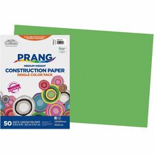 Prang Construction Paper - Multipurpose - 18"Width x 12"Length - 50 / Pack - Bright Green - Groundwood