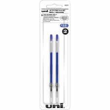uni Jetstream RT Ballpoint Pen Refills - 1 mm, Medium Point - Blue Ink - Super Ink, Water Resistant Ink, Fade Resistant, Fraud Resistant - 2 / Pack