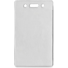 Advantus Proximity Card Vertical Badge Holder - 2.4" x 3.4" - Vinyl - 50 / Pack - Clear