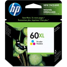 HP 60XL Original Ink Cartridge - Single Pack - Laser - 440 Pages - Color - 1 Each