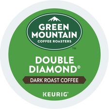 Green Mountain Coffee Roasters® K-Cup Double Diamond Coffee - Compatible with Keurig Brewer - Full/Extra Dark/Extra Bold - 24 / Box