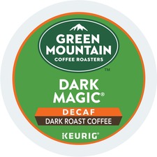 Green Mountain Coffee Roasters® K-Cup Dark Magic Decaf Coffee - Compatible with Keurig Brewer - Full/Extra Dark/Extra Bold - 24 / Box
