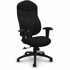 Global Tye 1950-4 High Back Executive Chair - Vinyl Back Material - 5-star Base