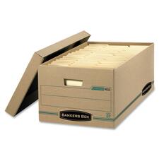 Bankers Box Earth Storage Box - External Dimensions: 15" Width x 24" Depth x 10"Height - Media Size Supported: Legal - Lift-off Closure - Medium Duty - Stackable - Kraft - Kraft - For Document - Recycled - 1 Each