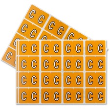 Pendaflex A-Z End End Tab Filing Labels - "Alphabet" - 1 1/4" Width x 15/16" Length - Rectangle - Light Orange - 240 / Pack - Self-adhesive