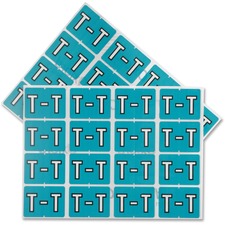Pendaflex A-Z End End Tab Filing Labels - "Alphabet" - 1 1/4" Width x 15/16" Length - Rectangle - Light Blue - 240 / Pack - Self-adhesive