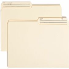 Smead 1/2 Letter Recycled Top Tab File Folder - 3/4" Expansion - 1 Plys - Manila Paper - 100 / Box