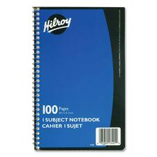 Hilroy Executive Coil One Subject Notebook - 100 Sheets - Wire Bound - 6" x 9 1/2" - Assorted Paper - Subject - 1 Each