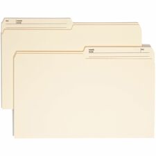 Smead 1/2 Legal Recycled Top Tab File Folder - 9 1/2" x 14 5/8" - 3/4" Expansion - 1 Plys - Manila - 100 / Box
