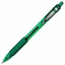 Zebra Pen Z-Grip Ballpoint Pen - Medium Pen Point - 1 mm Pen Point Size - Retractable - Green - Green Barrel - 1 Each
