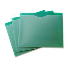VLB Letter File Jacket - 12" x 9 5/8" - 1" Expansion - Poly - Clear, Opaque - 5 / Pack