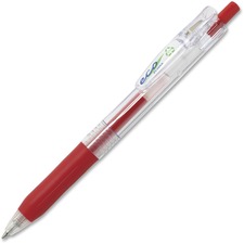 Zebra Pen Sarasa ECO Retractable Gel Pens - Medium Pen Point - Retractable - Red Gel-based Ink - 1 Each