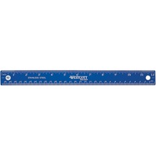 Acme United Colored Stainless Steel Ruler - 12" Length - Imperial, Metric Measuring System - Stainless Steel - 1 Each