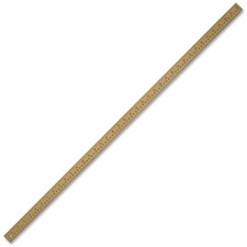 Westcott Wooden Metre Stick with Plain Ends - 1/8, 1/2 Graduations - Metric, Imperial Measuring System - Wood - 1 Each