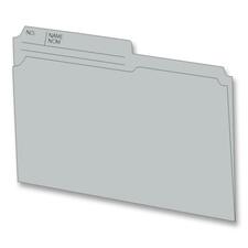 Hilroy 1/2 Tab Cut Letter Recycled Top Tab File Folder - Gray - 10% Recycled - 100 / Box