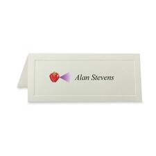 First Base Overtures Embossed Traditional Place Card - 4 1/8" x 1 4/5" - 65 lb Basis Weight - 60 / Pack