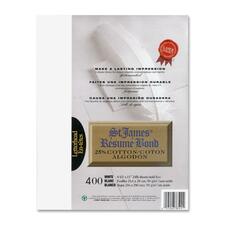 First Base Resume Bond Paper - Letter - 8 1/2" x 11" - 24 lb Basis Weight - 400 / Pack - White