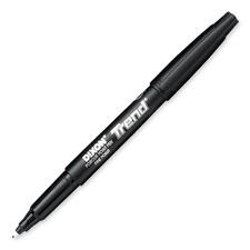 Dixon Trend Porous Point Pen - 1 mm Pen Point Size - Black - Nylon Fiber Tip - 12 Box