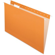 Pendaflex 1/5 Tab Cut Legal Recycled Hanging Folder - 8 1/2" x 14" - Orange - 10% Recycled - 25 / Box