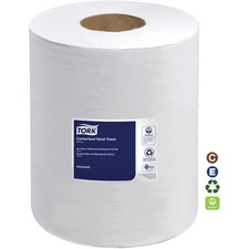 Tork M-Tork Towel Roll - 2 Ply - 11.8" x 7.9" - 600 Sheets/Roll - White - Fiber - 3600 / Carton
