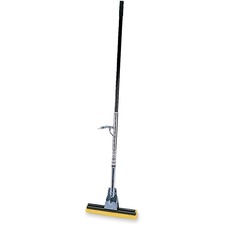 Rubbermaid Roller Sponge Mop - 12" (304.80 mm) Sponge Head - Steel Handle - Squeeze-action - 1 Each