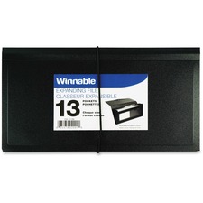 Winnable Letter, Legal Expanding File - 5" x 10" , 8 1/2" x 11" , 8 1/2" x 14" - 13 Pocket(s) - Polypropylene - Blue - 1 Each